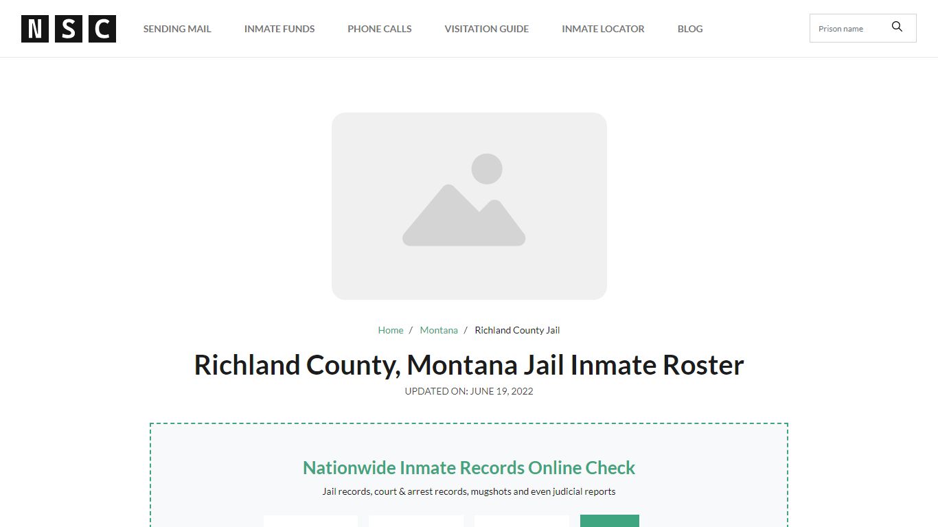 Richland County, Montana Jail Inmate List